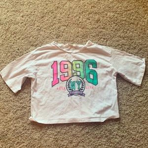 Girls 1996 Crop Top Shirt For Ages 6+